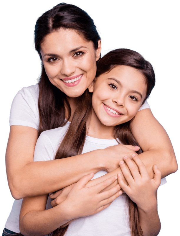 Mother and daughter smiling and hugging | Richter Family Medicine & Wellness